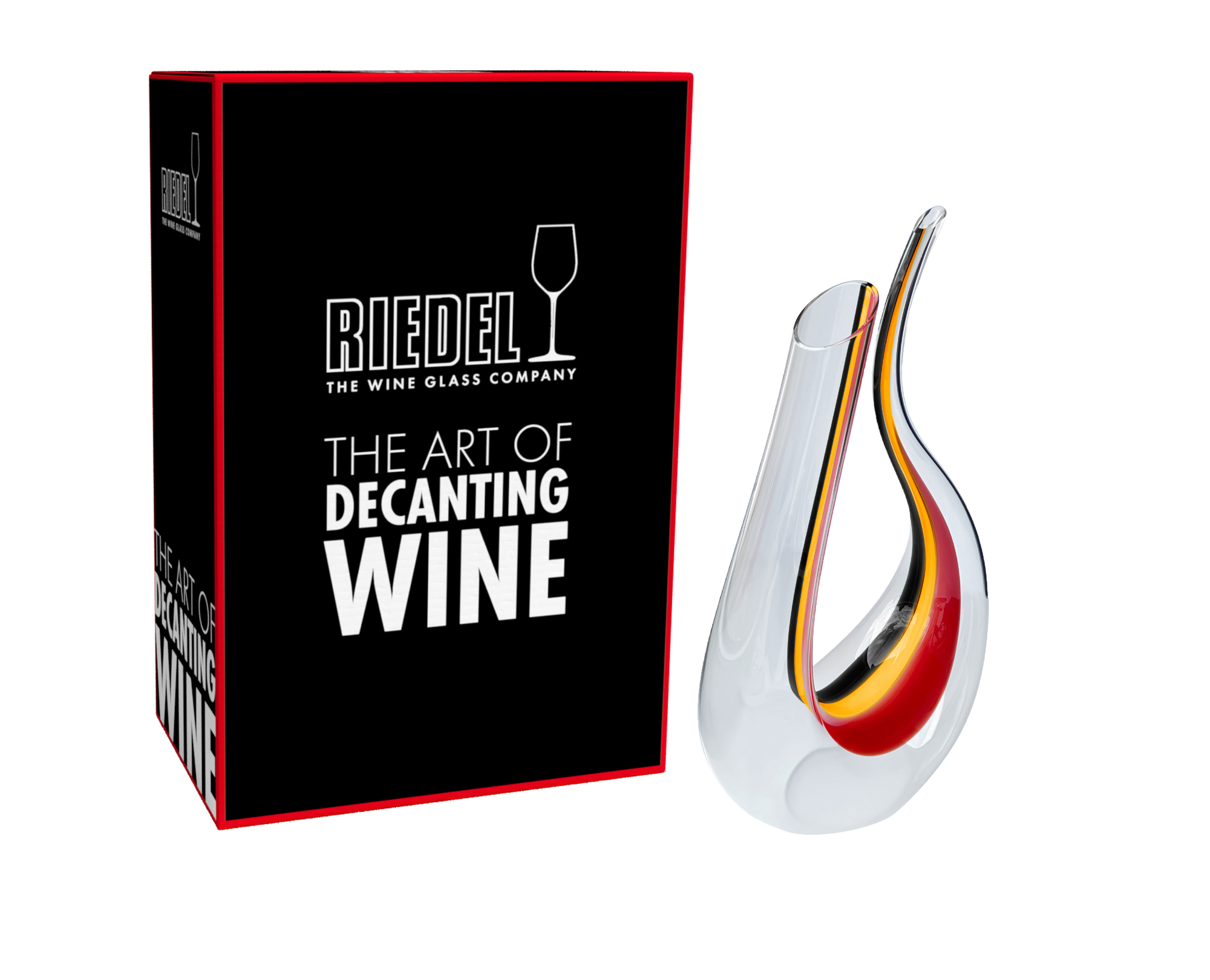 RIEDEL Amadeo Dekanter - Schwarz-Gelb-Roter Streifen