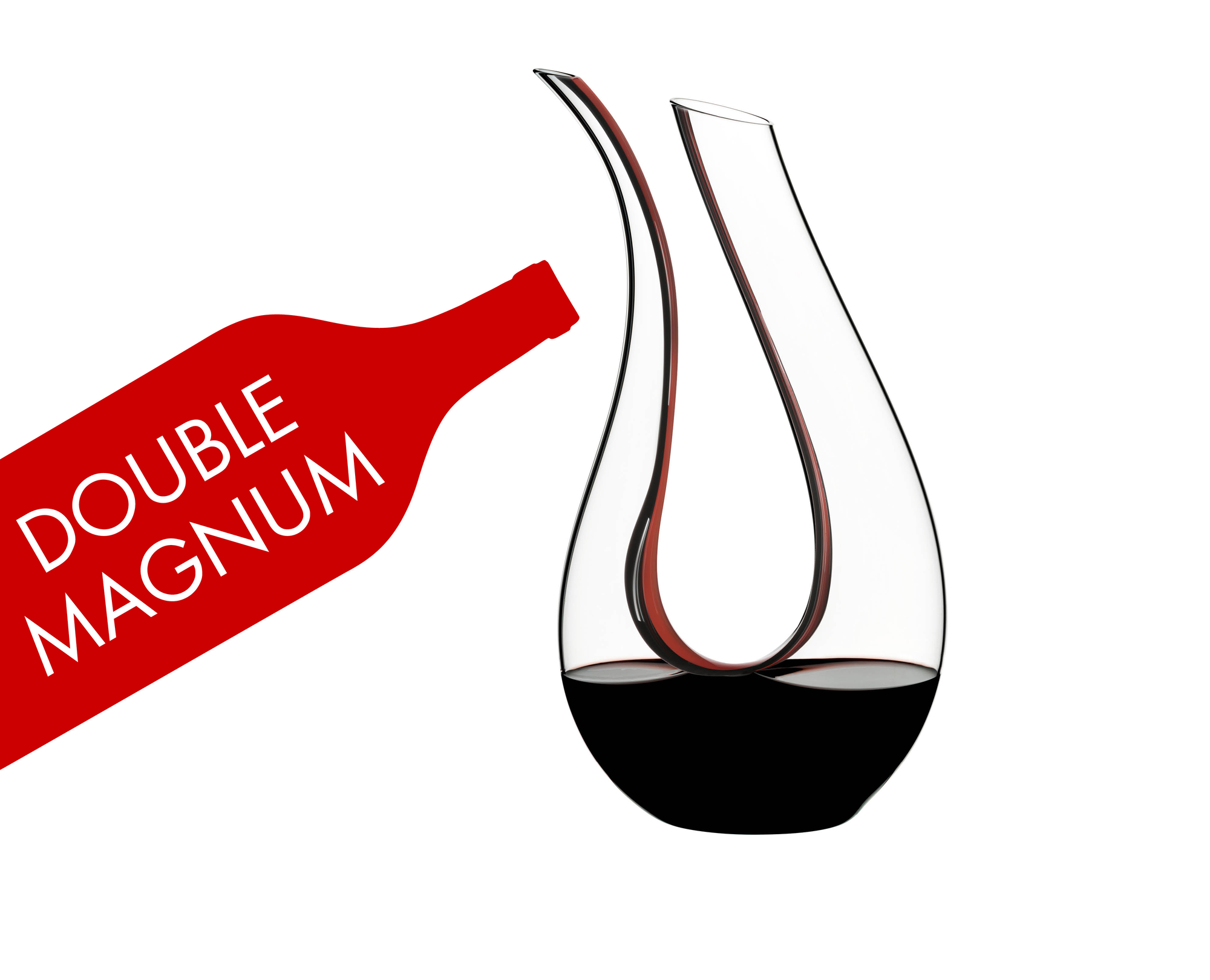 RIEDEL Amadeo Doppelmagnum Dekanter - Schwarz / Rot