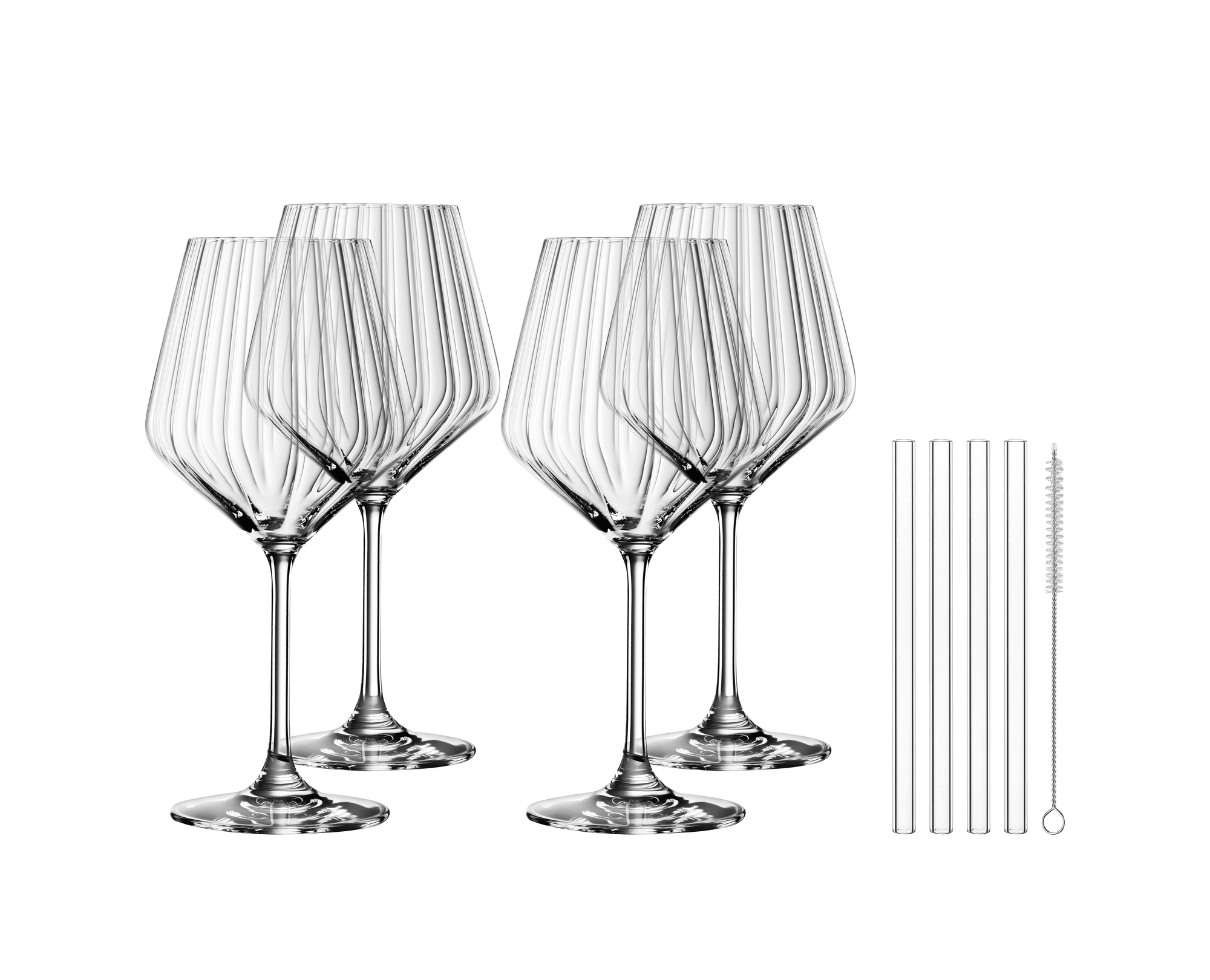 SPIEGELAU Feels Good Gin Tonic Glasses with Straws