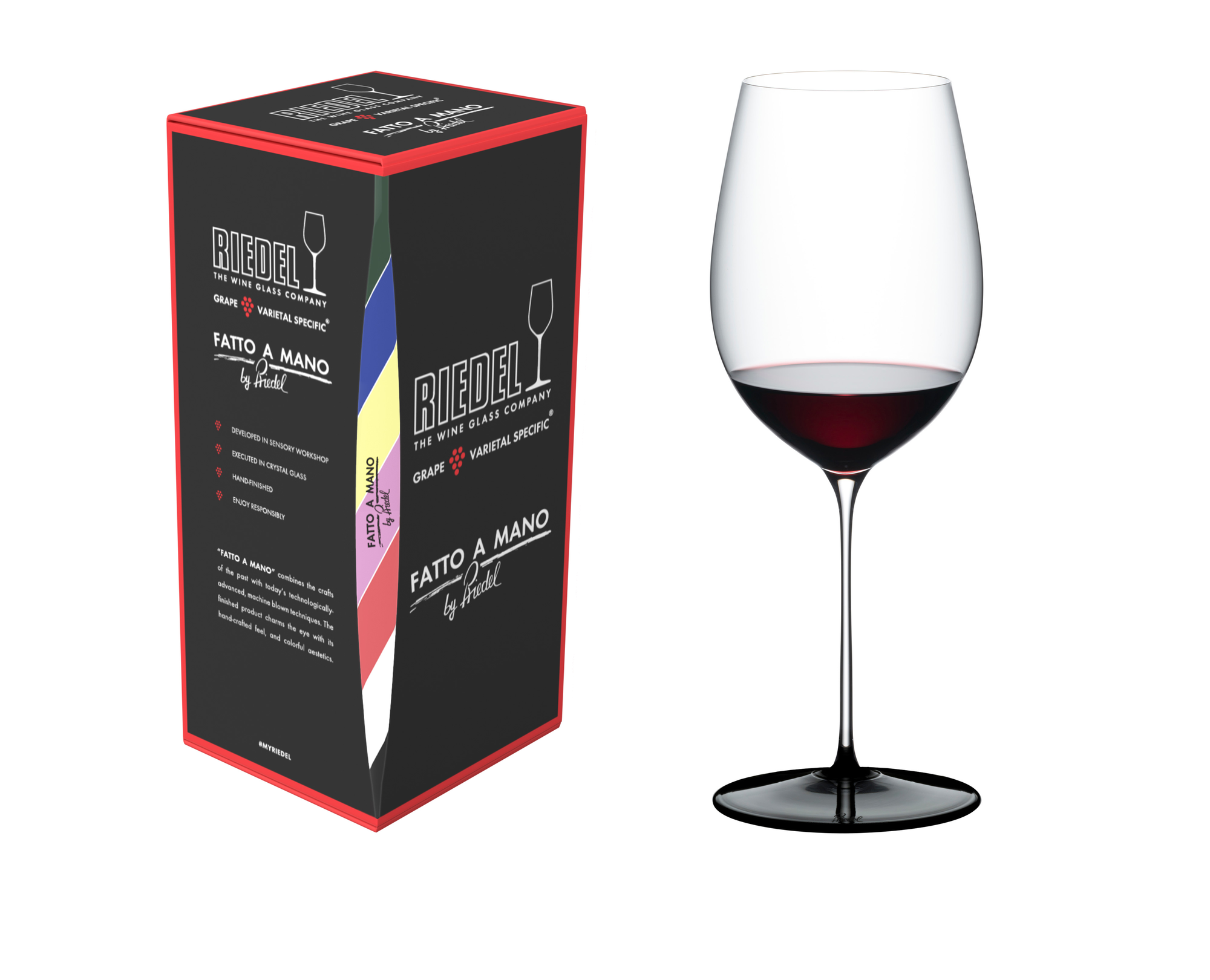 RIEDEL Fatto A Mano Black Tie Bordeaux Grand Cru
